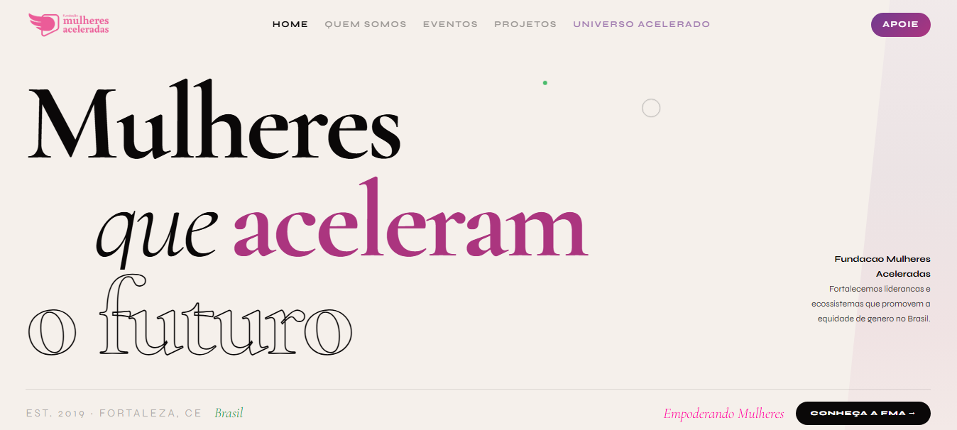 Projeto FMA Site institucional desenvolvido por Paulo Amorim em Brusque