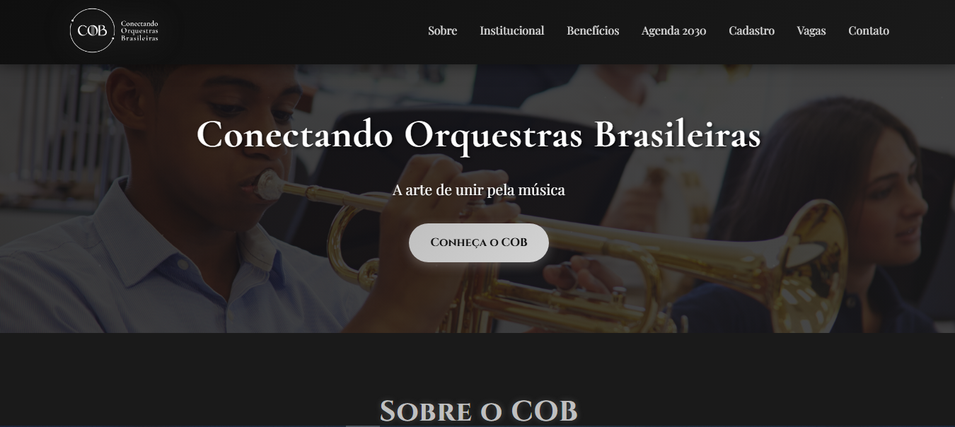 Projeto Rede COB Site institucional desenvolvido por Paulo Amorim em Brusque